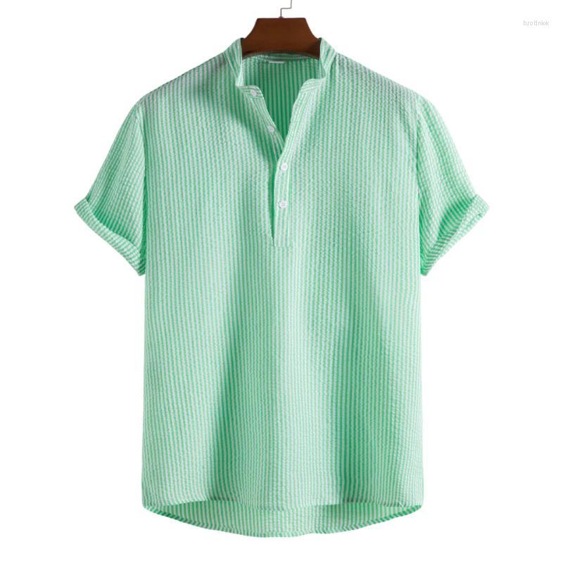Men's Casual Shirts Men's Camisas Para Hombre 2023 Men's Fashion Stand Collar Striped Short Sleeve Jumper Shirt Clothing, Green
Men's Casual Shirts Men's Camisas Para Hombre 2023 Men's Fashion Stand Collar Striped Short Sleeve Jumper Shirt Clothing, Green