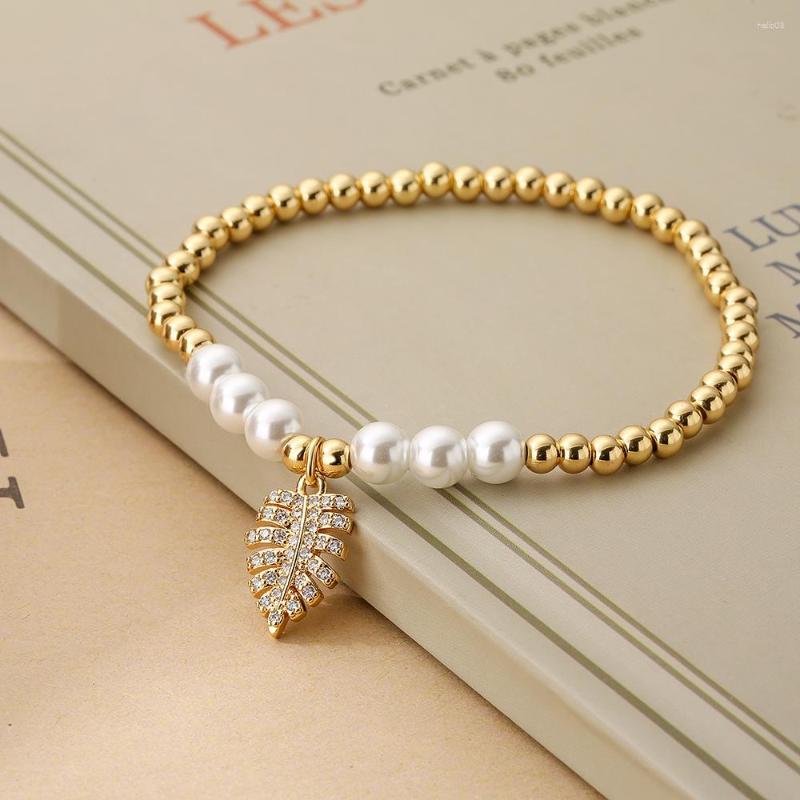 Charm Bracelets BUY 2023 Trendy Gold Color Beads Pearl Bracelet Adjustable For Women Girl Party Jewelry CZ Leaf & Bangle
Charm Bracelets BUY 2023 Trendy Gold Color Beads Pearl Bracelet Adjustable For Women Girl Party Jewelry CZ Leaf & Bangle