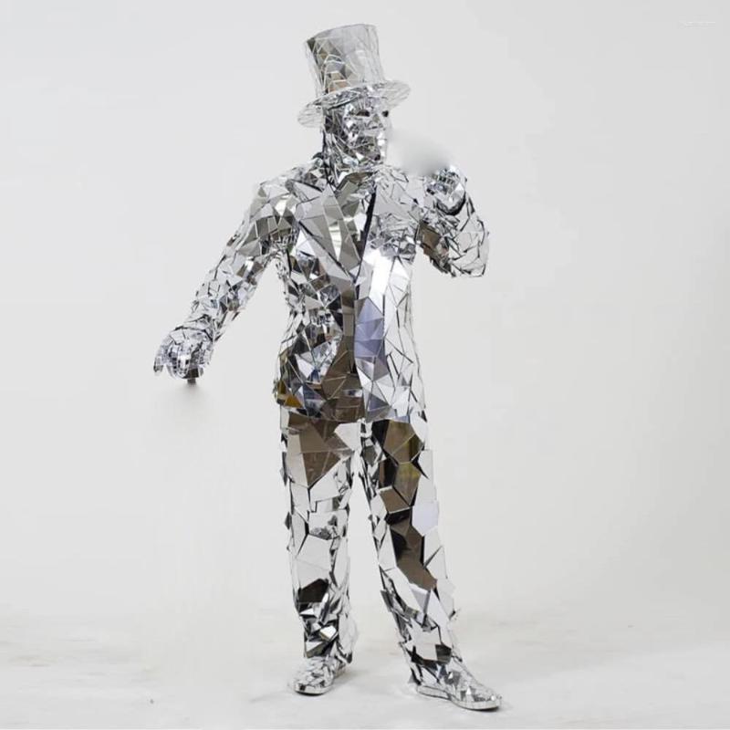 Stage Wear Men Show Robot Dance Suits Silver Mirror Costume Party Halloween Laser Mirrors Costumes, Gray
Stage Wear Men Show Robot Dance Suits Silver Mirror Costume Party Halloween Laser Mirrors Costumes, Gray
