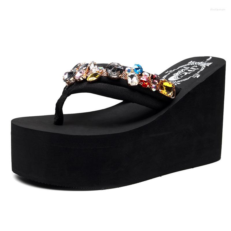 Slippers 2023 Fashion Women's Summer Platform Rhinestone Shoes Outdoor Beach Rubber Bottom Non-slip Flip Flop Women, 6cm high heel
Slippers 2023 Fashion Women's Summer Platform Rhinestone Shoes Outdoor Beach Rubber Bottom Non-slip Flip Flop Women, 6cm high heel