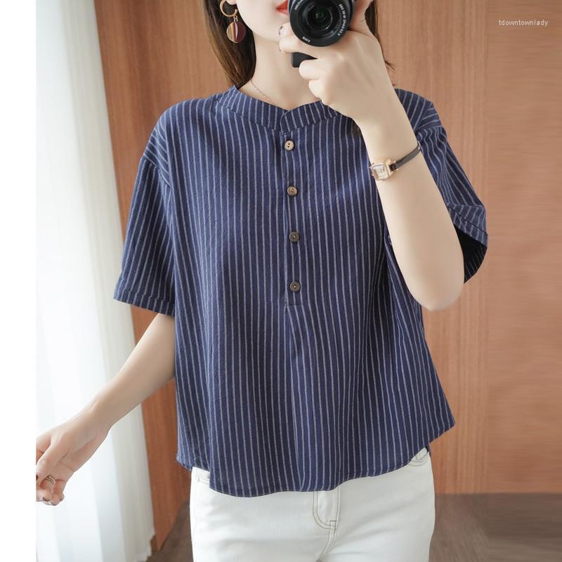 Women's T Shirts 2023 Clothing Button Classic Round Neck Spring Loose Simplicity Striped Summer Thin Fashion Casual Office Lady T-Shirts, Khaki
Women's T Shirts 2023 Clothing Button Classic Round Neck Spring Loose Simplicity Striped Summer Thin Fashion Casual Office Lady T-Shirts, Khaki