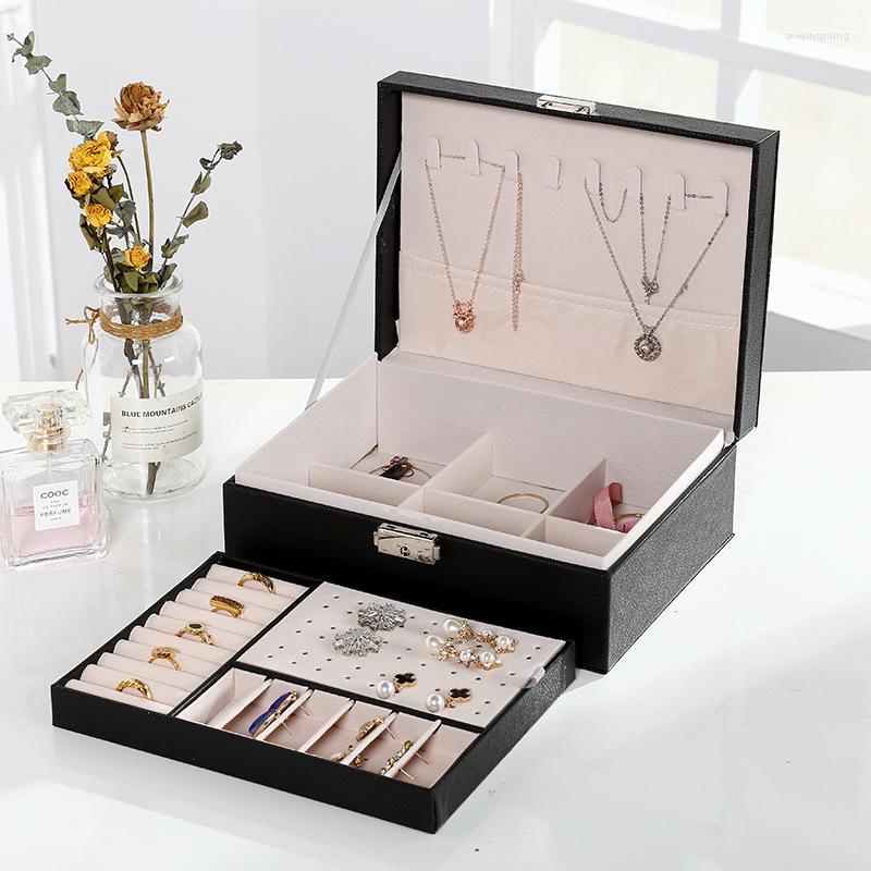 Jewelry Pouches 2023 Fashion Portable Double Layer Leather Large Space Storage Box Organizer Display Travel Case Boxes
Jewelry Pouches 2023 Fashion Portable Double Layer Leather Large Space Storage Box Organizer Display Travel Case Boxes