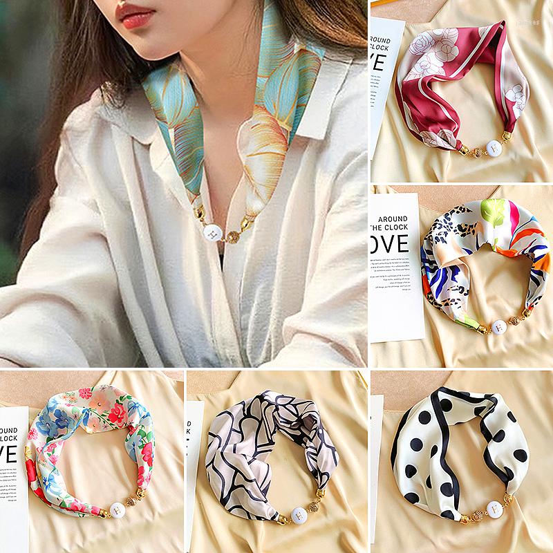 Choker Women Fashion Magnetic Buckle Silk Scarf Necklace Floral Butterfly Dot Printed Neckerchief Collar Bags Decor
Choker Women Fashion Magnetic Buckle Silk Scarf Necklace Floral Butterfly Dot Printed Neckerchief Collar Bags Decor