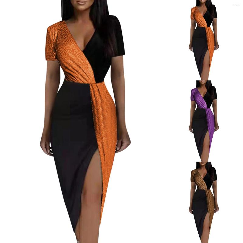 Casual Dresses Plus For Women Sexy Cocktail Party Colorblock Sequined Waist Dress Elegant, Orange
Casual Dresses Plus For Women Sexy Cocktail Party Colorblock Sequined Waist Dress Elegant, Orange