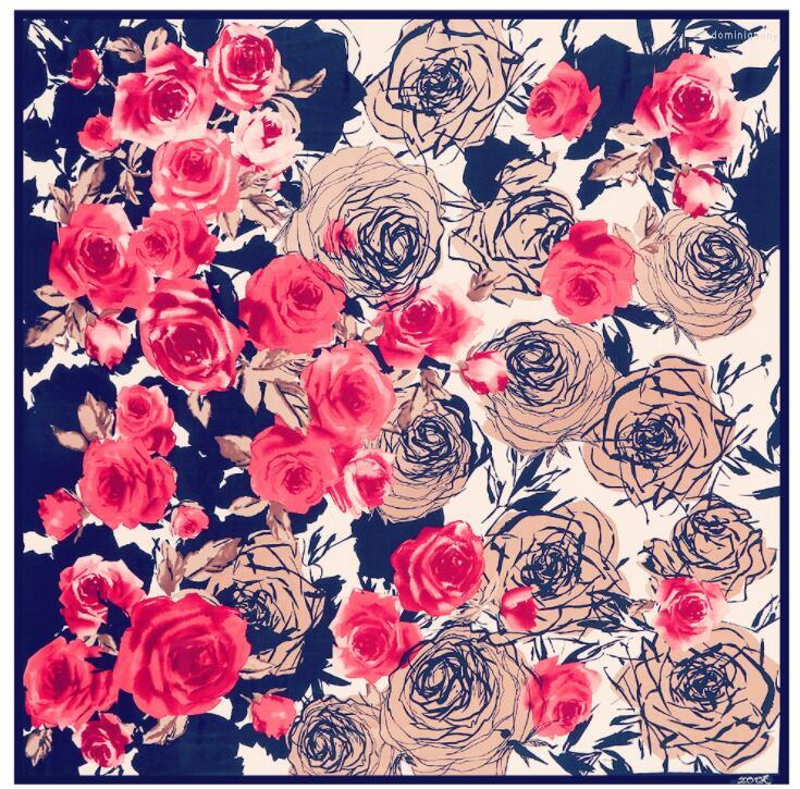 Scarves 2023 Twill Silk Scarf Square Rose Flowers Printing Winter For Women Shawls Wrap
Scarves 2023 Twill Silk Scarf Square Rose Flowers Printing Winter For Women Shawls Wrap