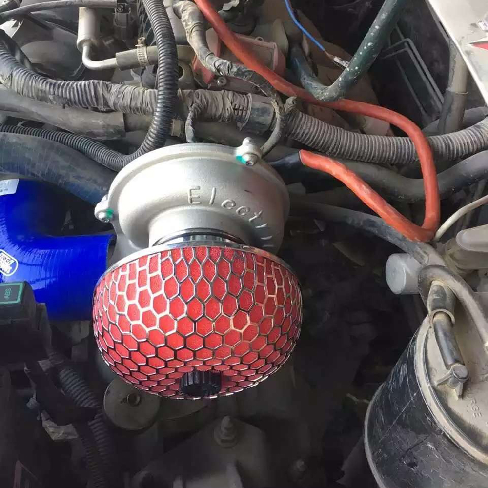 Auto Electric Turbo Supercharger Kit Thrust Motorcycle Electric Turbocharger Air Filter Intake for all car improve speed