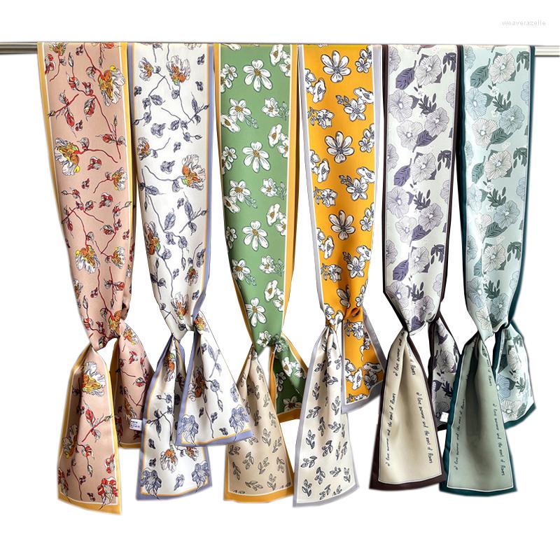 Scarves Small Long Satin Silk Scarf For Women Fashion Flowers Print Elegant Neck Tie Ladies Neckerchief Girls Summer Dress Belt
Scarves Small Long Satin Silk Scarf For Women Fashion Flowers Print Elegant Neck Tie Ladies Neckerchief Girls Summer Dress Belt