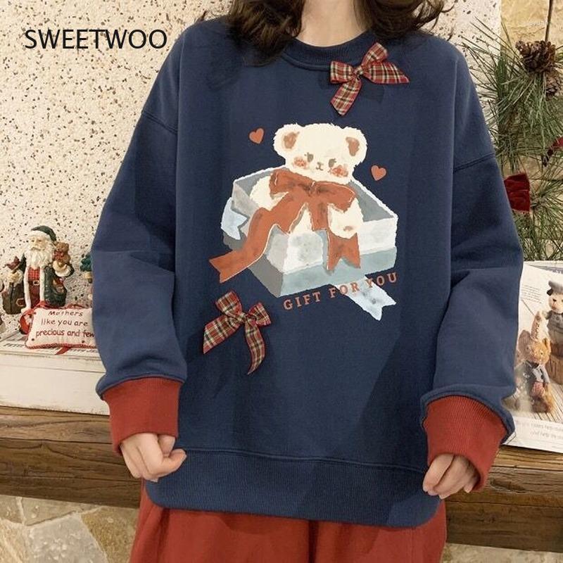 Women's Hoodies Vintage Sweatshirt Women Bowknot Kawaii Korean 2023 Fashion Long Sleeve Velvet Funny Bear Print Pullover, Blue
Women's Hoodies Vintage Sweatshirt Women Bowknot Kawaii Korean 2023 Fashion Long Sleeve Velvet Funny Bear Print Pullover, Blue