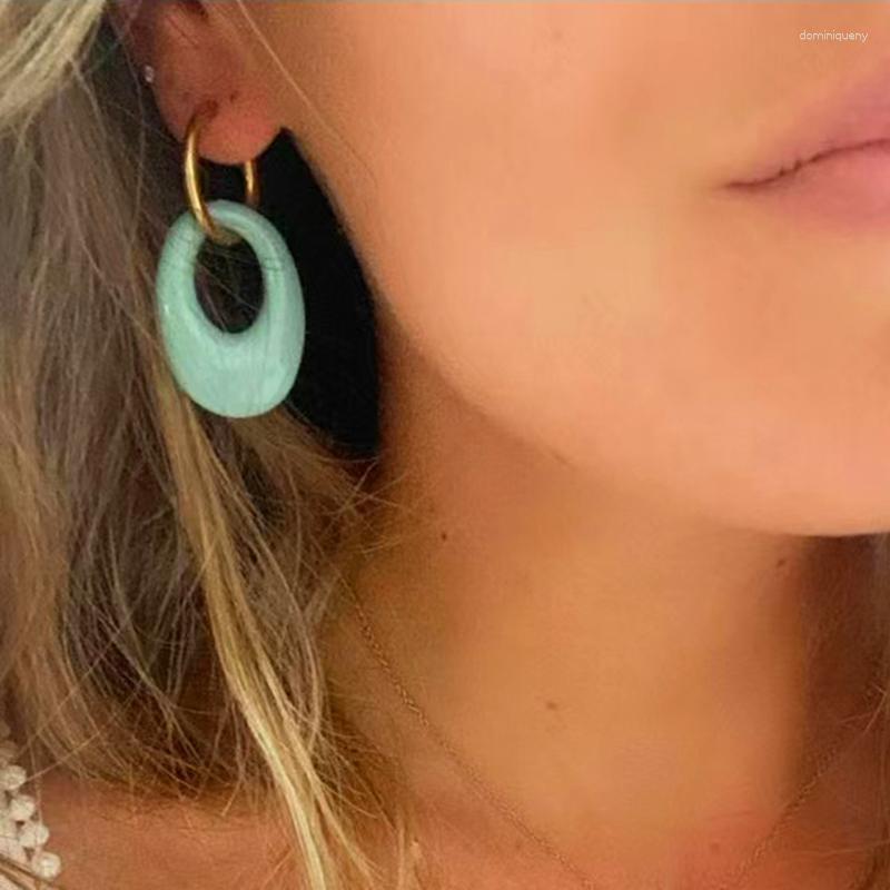 Dangle Earrings Fashion Multicolor Oval Acrylic Drop For Women Vintage Stainless Steel Huggies Female Jewelry Gifts
Dangle Earrings Fashion Multicolor Oval Acrylic Drop For Women Vintage Stainless Steel Huggies Female Jewelry Gifts