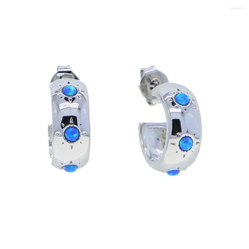 Stud Earrings Blue Opal Stone Earring For Women Vintage Fashion Jewelry Charming North Star Silver Gold Color
Stud Earrings Blue Opal Stone Earring For Women Vintage Fashion Jewelry Charming North Star Silver Gold Color