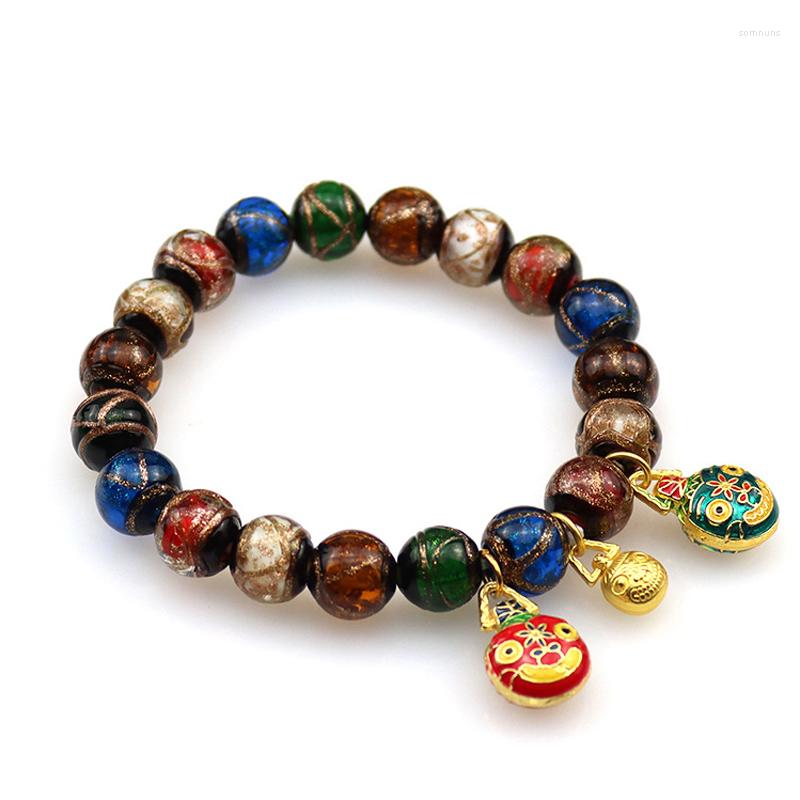 Charm Bracelets Fashion Gold Silk Glass Bead Bracelet Fragrant Grey Crystal Colorful Multi Treasure Swallowing Beast Couple Bangle Party
Charm Bracelets Fashion Gold Silk Glass Bead Bracelet Fragrant Grey Crystal Colorful Multi Treasure Swallowing Beast Couple Bangle Party
