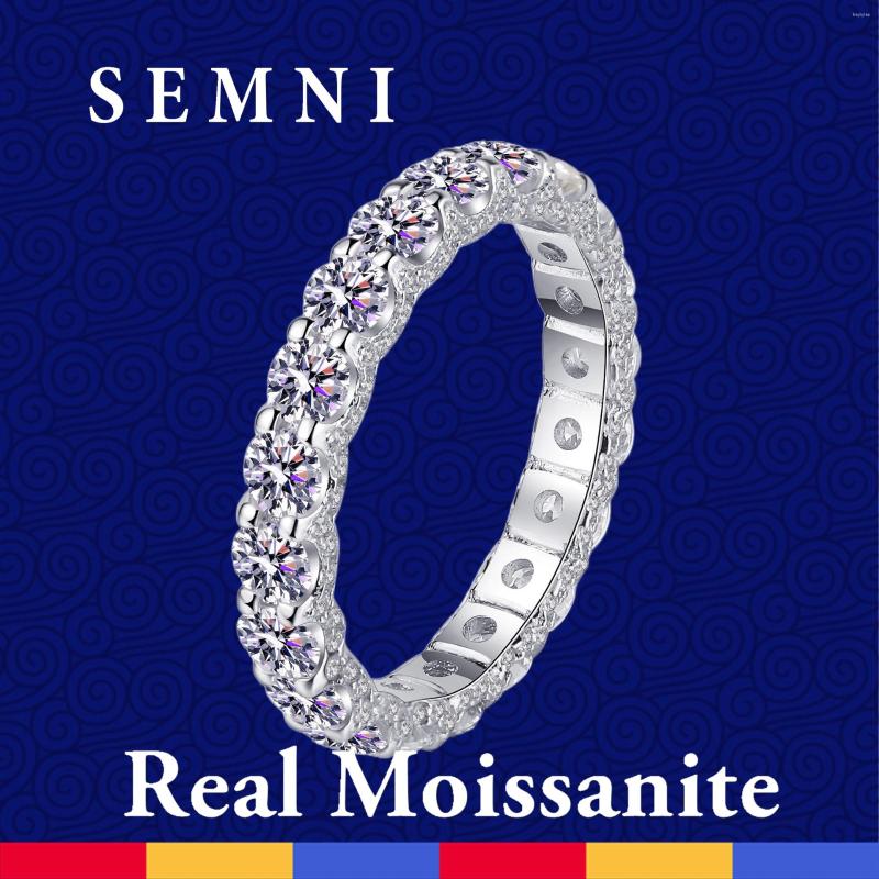 Cluster Rings SEMNI Total 2.2ct D Color All Moissanite Ring For Women Grils Sparkling Lab Diamond 925 Sterling Silver Fine Jewelry Anillos
Cluster Rings SEMNI Total 2.2ct D Color All Moissanite Ring For Women Grils Sparkling Lab Diamond 925 Sterling Silver Fine Jewelry Anillos