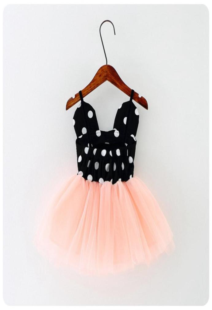 Girls Dress Dot Red black Dresses Mesh Lace Skirts Baby Party Skirt Tutu Dress Little Girls6893044, Chocolate