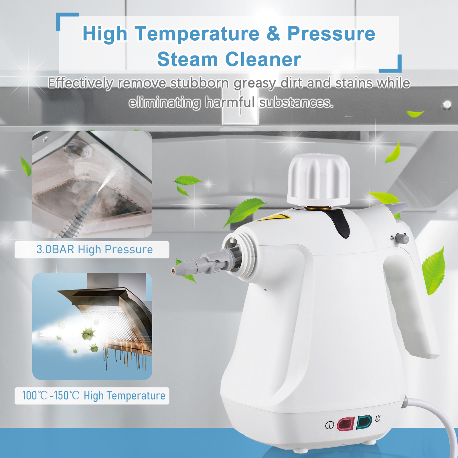 Steam Cleaners Mops Accessories 1000W Home Appliance Cleaner High Temperature Pressurized Cleaning Machine for Air Conditioning Hood Car 230628 - view 3