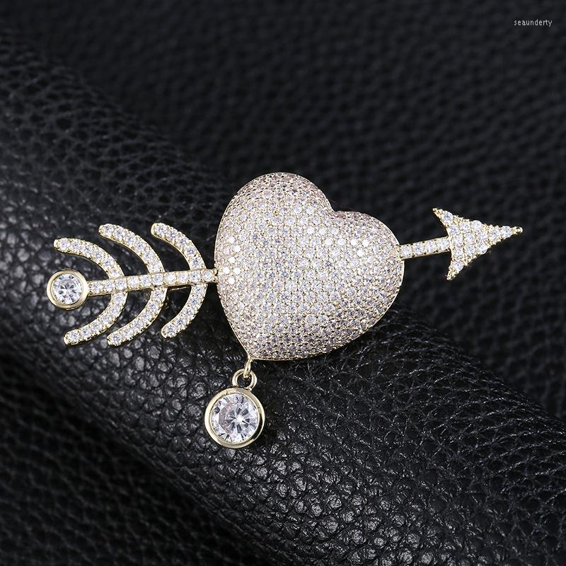 Brooches Creative Jewelry An Arrow Through A Heart Pins Gift Lapel Pin Coat Badge Fashion Crystal Brooch For Women Broche
Brooches Creative Jewelry An Arrow Through A Heart Pins Gift Lapel Pin Coat Badge Fashion Crystal Brooch For Women Broche