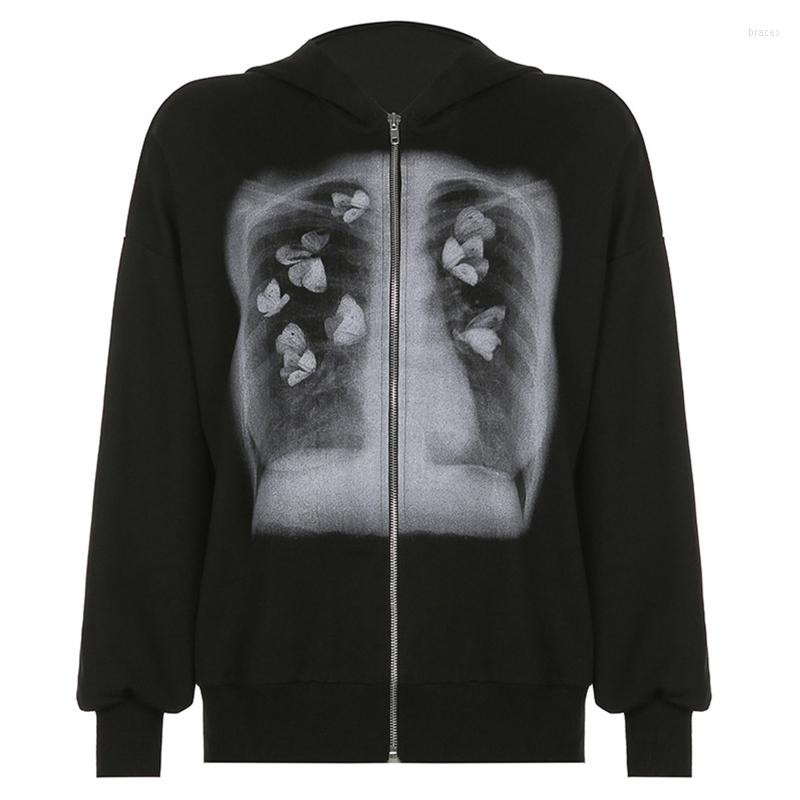 Women's Hoodies Women Punk Long Sleeve For JACKET Breastbone Butterfly Print Zip Swe N7YE, Black
Women's Hoodies Women Punk Long Sleeve For JACKET Breastbone Butterfly Print Zip Swe N7YE, Black