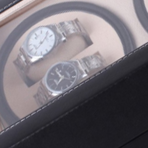 Automatic Mechanical Watch Winders Black PU Leather Storage Box Collection Watch Display Jewelry US plug Winder Box