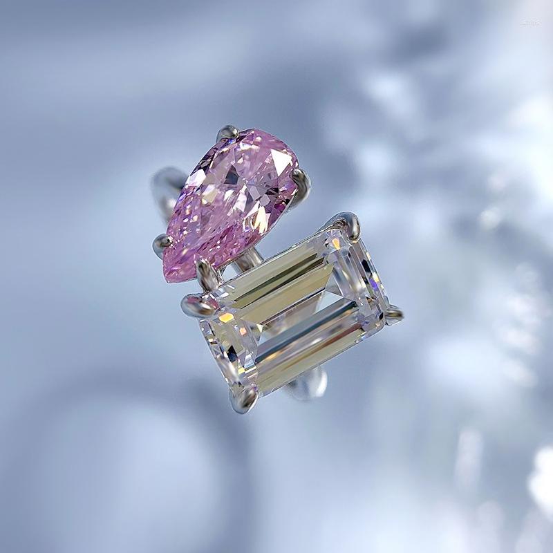 Cluster Rings Water Drop Pink Diamond Ring Real 925 Sterling Silver Party Wedding Band For Women Bridal Engagement Jewelry Gift
Cluster Rings Water Drop Pink Diamond Ring Real 925 Sterling Silver Party Wedding Band For Women Bridal Engagement Jewelry Gift