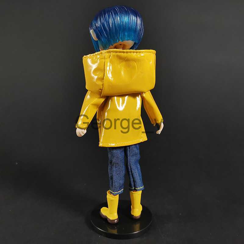 Minifig Coraline 7" Bendy Doll Action Figure Yellow cloth Raincoat NECA Collection J230629