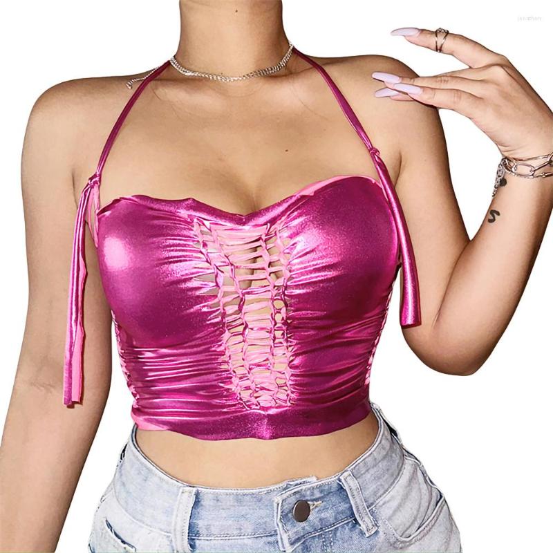 Women' Tanks Women Vest Sleeveless Hanging Neck Solid Color Pleated Party Street Spring Fall Summer Tops, Pink
Women' Tanks Women Vest Sleeveless Hanging Neck Solid Color Pleated Party Street Spring Fall Summer Tops, Pink