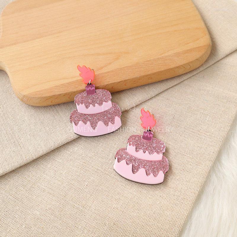 Dangle Earrings Fashion Pink Birthday Cake For Women Cute Girl Gift Korean Style Flame Acrylic Earring Party Jewelry
Dangle Earrings Fashion Pink Birthday Cake For Women Cute Girl Gift Korean Style Flame Acrylic Earring Party Jewelry