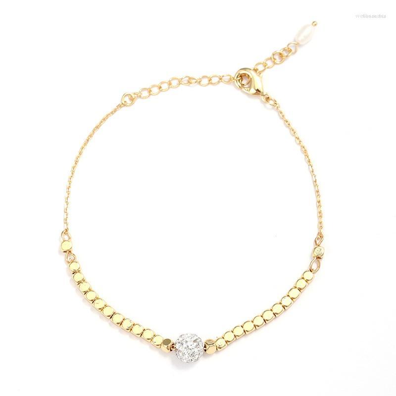 Charm Bracelets Gold Color Little Cube Chain Full White Zicorn Ball Pendant For Women Adjustable Jewelry
Charm Bracelets Gold Color Little Cube Chain Full White Zicorn Ball Pendant For Women Adjustable Jewelry