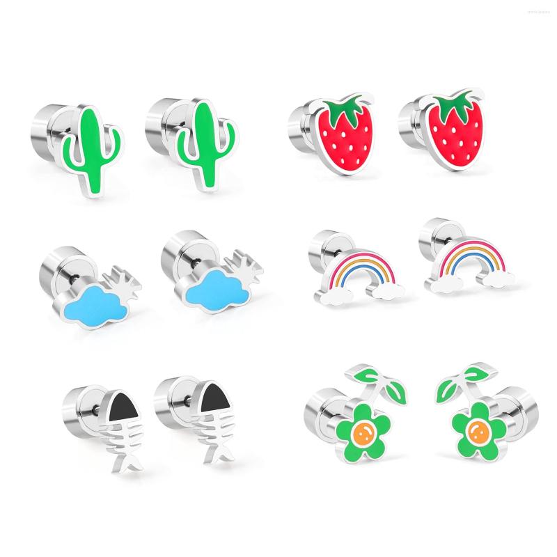 Stud Earrings ASON Stainless Steel For Women Kid Cute Strawberry Rainbow Vegetable Earring Unique Fashion Mini Jewelry 2023
Stud Earrings ASON Stainless Steel For Women Kid Cute Strawberry Rainbow Vegetable Earring Unique Fashion Mini Jewelry 2023