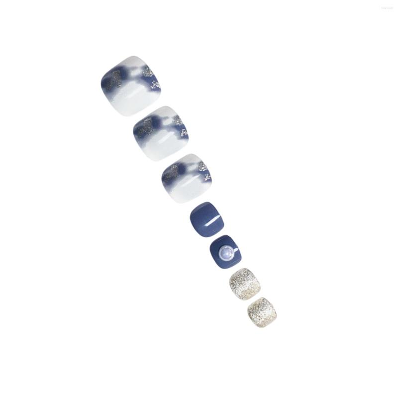 False Nails Blue White Smudging Fake Toenails Ultra-flexible Long Lasting For Manicure Lovers And Beauty Bloggers, Sapphire
False Nails Blue White Smudging Fake Toenails Ultra-flexible Long Lasting For Manicure Lovers And Beauty Bloggers, Sapphire