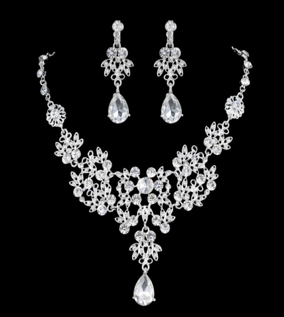 Luxury Flower Rhinestones Bridal Jewelry Sets 4 Colors Crystals Wedding Necklaces And Earrings For Bride Prom Evening Party Access8411648
Luxury Flower Rhinestones Bridal Jewelry Sets 4 Colors Crystals Wedding Necklaces And Earrings For Bride Prom Evening Party Access8411648