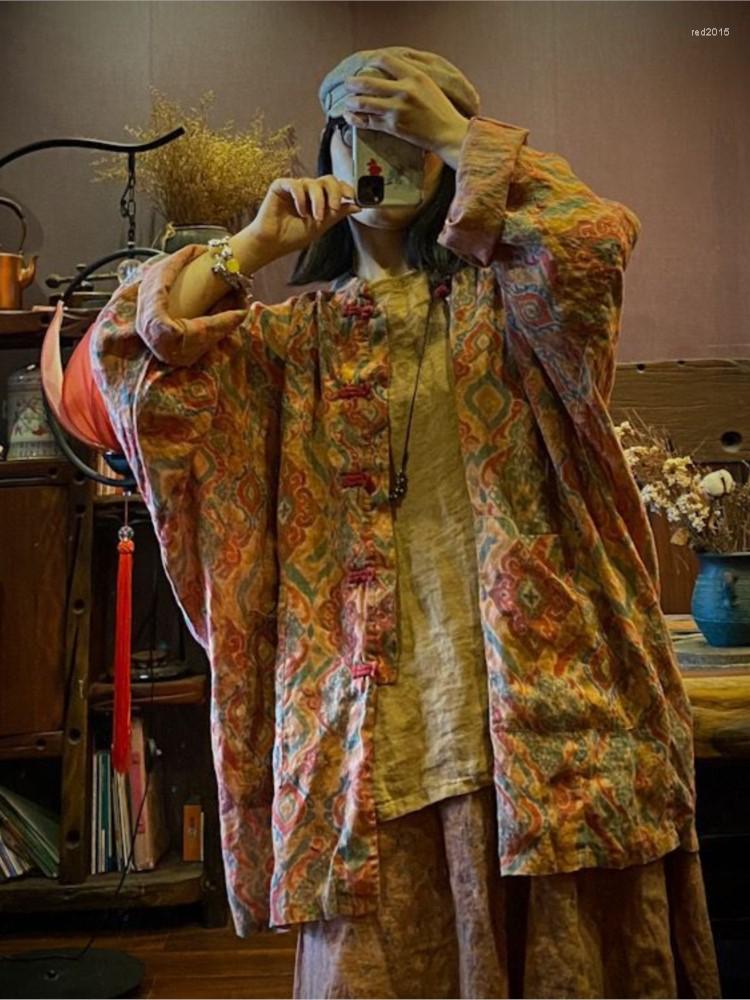 Women's Jackets Women Loose Vintage Printed Linen Jacket Ladies Flax Coat 2023 Spring Autumn Tops, Guiqi
Women's Jackets Women Loose Vintage Printed Linen Jacket Ladies Flax Coat 2023 Spring Autumn Tops, Guiqi