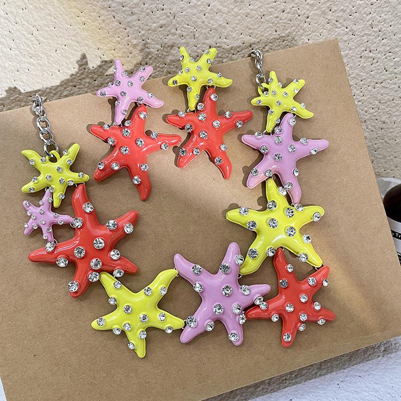 Choker Rhinestone Colorful Starfish Pentagram Necklace For Women Cool Aesthetics Hyperbole Stud Earrings Vintage Trendy Jewelry
Choker Rhinestone Colorful Starfish Pentagram Necklace For Women Cool Aesthetics Hyperbole Stud Earrings Vintage Trendy Jewelry