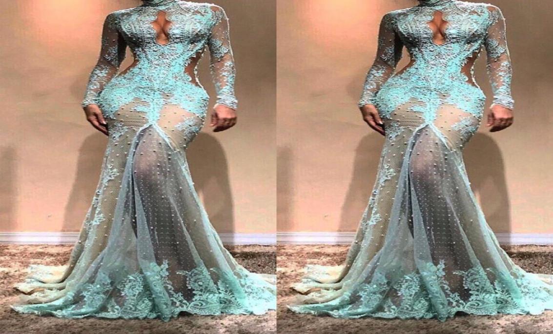 High Neck Luxury Full Lace Pearls Mermaid Evening Dresses Dubai See Through illusion High Split Formal Prom Cutaway Side Celebrity5521061, Royal blue
High Neck Luxury Full Lace Pearls Mermaid Evening Dresses Dubai See Through illusion High Split Formal Prom Cutaway Side Celebrity5521061, Royal blue
