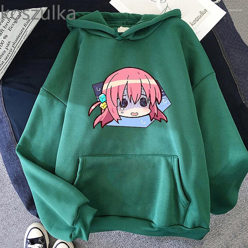 

Women's Hoodies BOCCHI THE ROCK! Kawaii Hitori Gotou Japan Anime Printing Girls Pullovers Hooded Clothes Winter Tops Graphic Sw, White