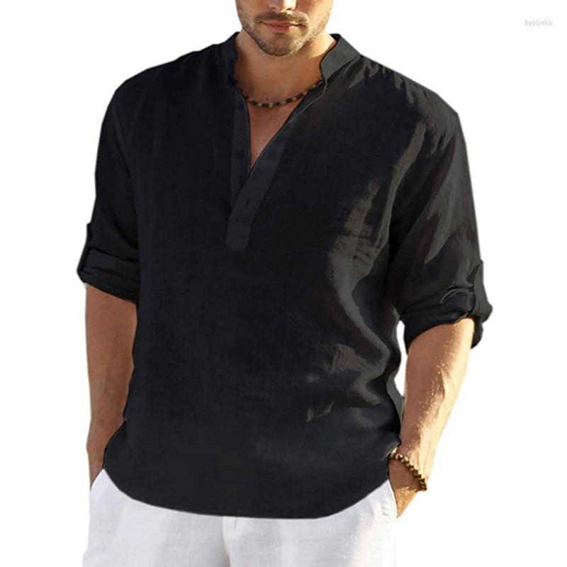 Men's Casual Shirts Men's 2023 Men Top Cotton Linen Loose Shirt Long Sleeve Spring Autumn Solid Color Handsome Male, White
Men's Casual Shirts Men's 2023 Men Top Cotton Linen Loose Shirt Long Sleeve Spring Autumn Solid Color Handsome Male, White