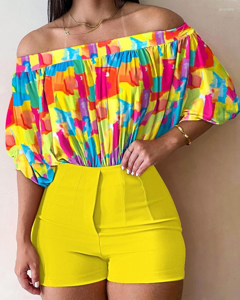Women's Tracksuits 2023 Casual Spring Summer Women Set Print Slash Neck Half Sleeve Tops Short Elegant Beach Style Party Two-piece Sets, 02
Women's Tracksuits 2023 Casual Spring Summer Women Set Print Slash Neck Half Sleeve Tops Short Elegant Beach Style Party Two-piece Sets, 02