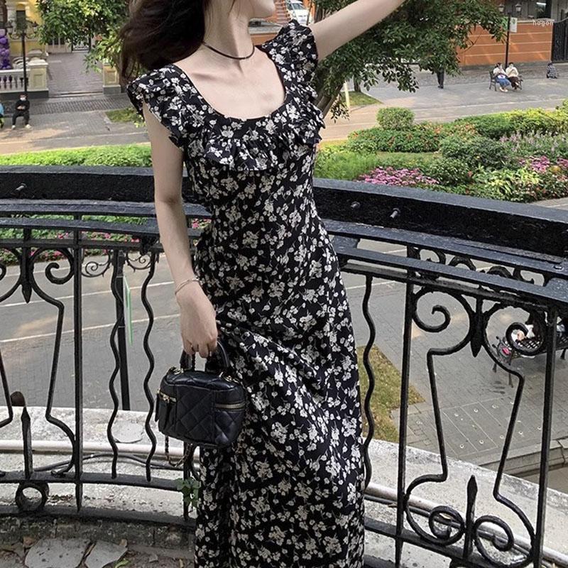 Casual Dresses Summer 2023 High-Quality Black Printed Dress A-Line Waist-Defining Midi For Women Floral
Casual Dresses Summer 2023 High-Quality Black Printed Dress A-Line Waist-Defining Midi For Women Floral