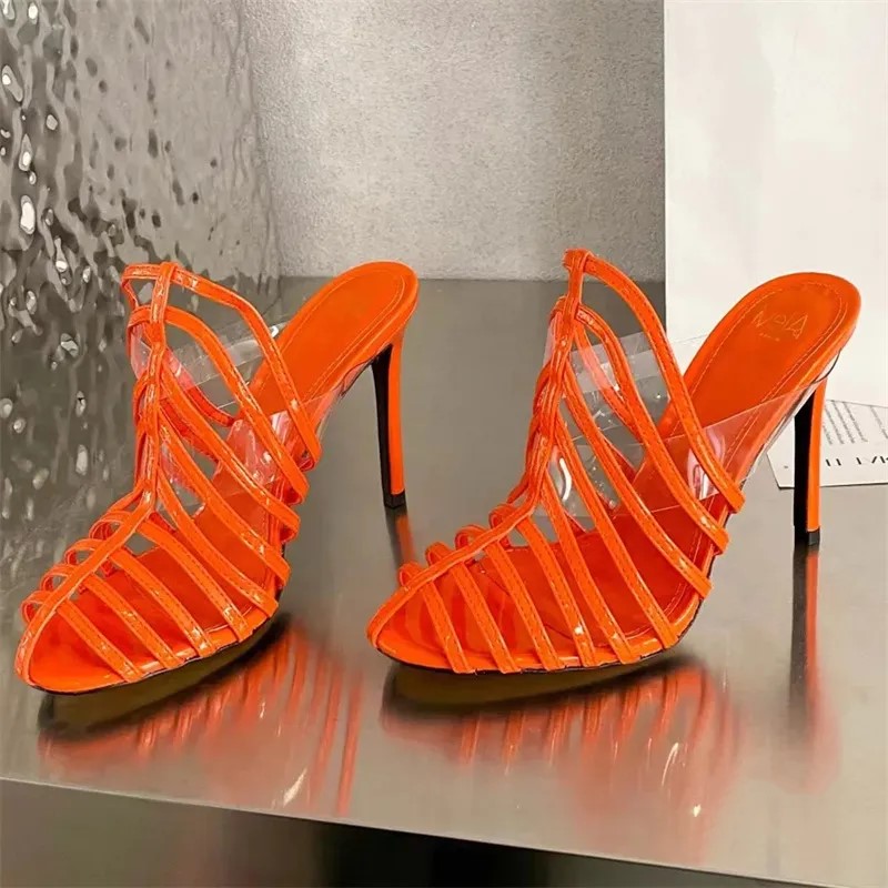 high-heeled Sandals Knitted hollow thin tape transparent PVC slippers designers party Dress shoe 10.5CM women's luxury Sexy Fashion Evening shoes
high-heeled Sandals Knitted hollow thin tape transparent PVC slippers designers party Dress shoe 10.5CM women's luxury Sexy Fashion Evening shoes