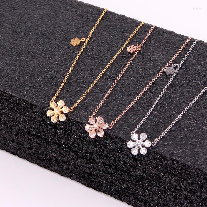 Pendant Necklaces Love Stainless Steel Snowflake Pendants Necklace Romantic Bling Crystal Zircon Flower Women Wedding Jewelry Xmas Gift
Pendant Necklaces Love Stainless Steel Snowflake Pendants Necklace Romantic Bling Crystal Zircon Flower Women Wedding Jewelry Xmas Gift