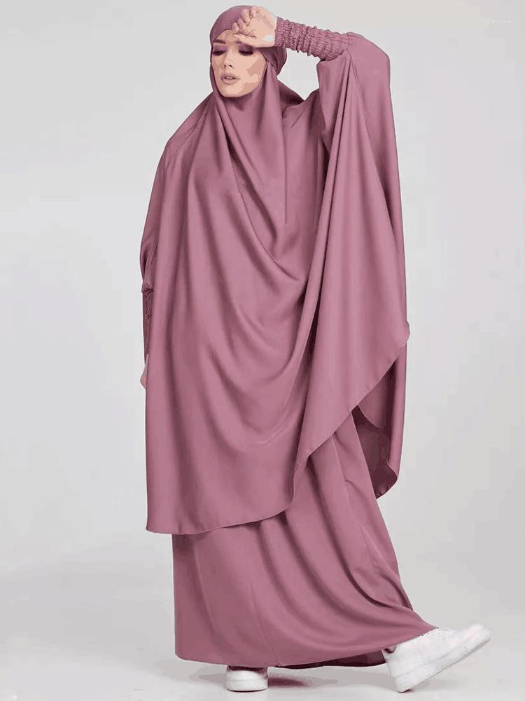Ethnic Clothing Jilbab Sets 2 Piece Muslim Women Prayer Outfit Islamic Praying Garment Hooded Abaya Dress Skirt Ramadan Dubai Turkish
Ethnic Clothing Jilbab Sets 2 Piece Muslim Women Prayer Outfit Islamic Praying Garment Hooded Abaya Dress Skirt Ramadan Dubai Turkish