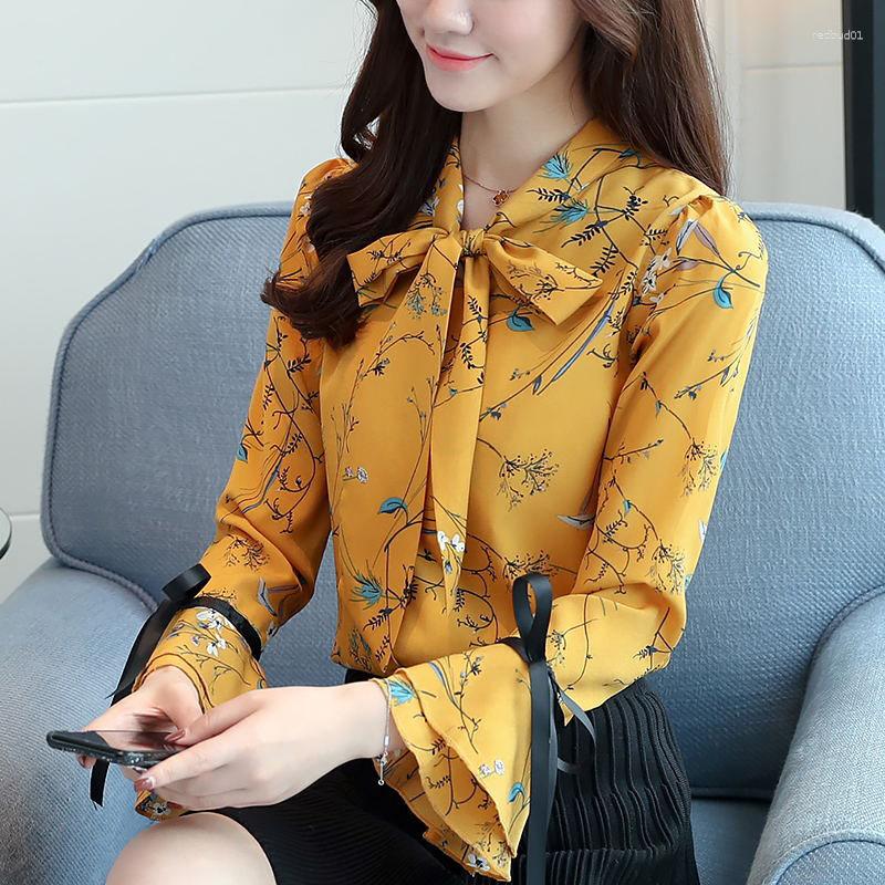 Women' Blouses Women Chiffon Loose Bow Neck Ruffles Small Flower Shirts Female Formal Flare Long Sleeve DD2459, White
Women' Blouses Women Chiffon Loose Bow Neck Ruffles Small Flower Shirts Female Formal Flare Long Sleeve DD2459, White