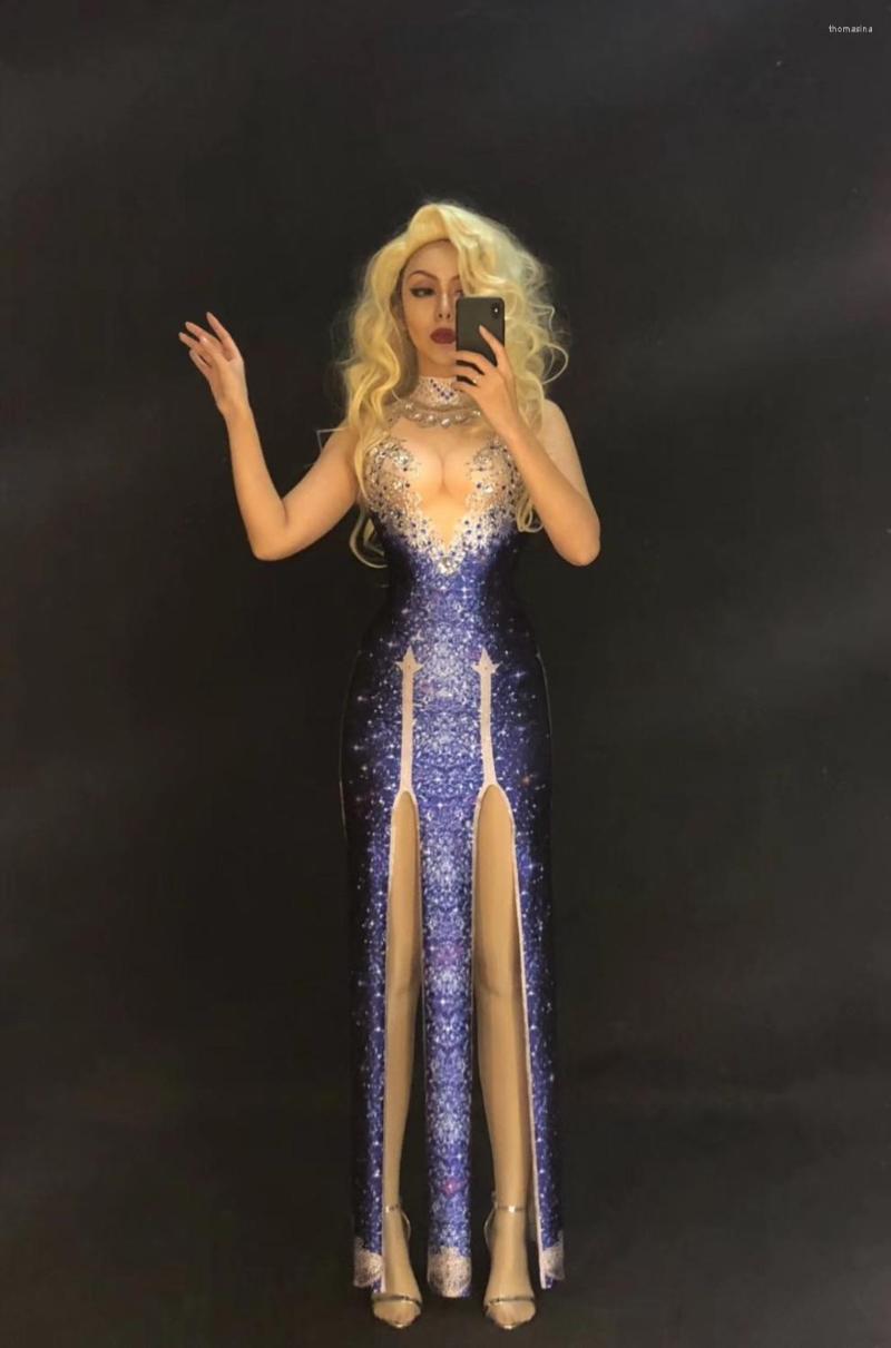 Stage Wear Women Sexy Diamond Blue Long Dress Sparkling Crystal Costumes Nightclub Birthday Party Dancer Singer, Picture shown
Stage Wear Women Sexy Diamond Blue Long Dress Sparkling Crystal Costumes Nightclub Birthday Party Dancer Singer, Picture shown
