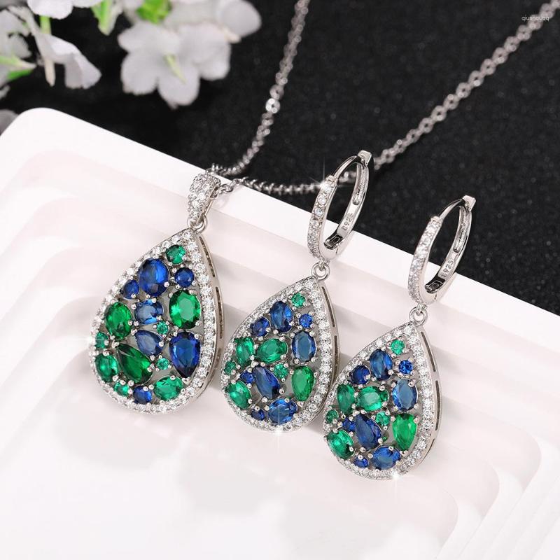 Necklace Earrings Set 2023 Arrival Luxury Blue Green Pear For Women Anniversary Gift Jewelry Wholesale J8271, Picture shown
Necklace Earrings Set 2023 Arrival Luxury Blue Green Pear For Women Anniversary Gift Jewelry Wholesale J8271, Picture shown