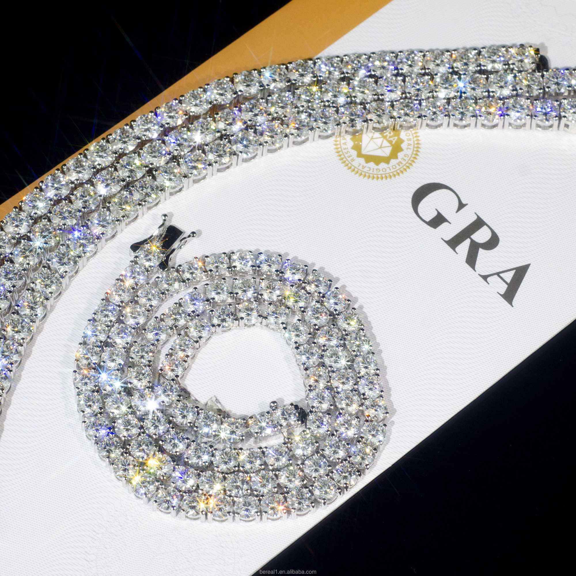 Factory Non-Fading In Stock Gra 925 Silver VVS Moissanite Tennis Chain 3mm 4mm 5mm 6mm Necklace Bracelet Men Women Fine Jewelry
Factory Non-Fading In Stock Gra 925 Silver VVS Moissanite Tennis Chain 3mm 4mm 5mm 6mm Necklace Bracelet Men Women Fine Jewelry