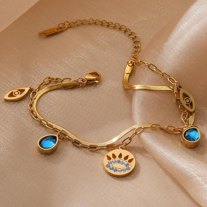 Charm Bracelets BUY 2023 Fashion Silver/Gold Color 316L Stainless Steel Jewelry Femme Bijoux Blue Crystal CZ For Women Gift
Charm Bracelets BUY 2023 Fashion Silver/Gold Color 316L Stainless Steel Jewelry Femme Bijoux Blue Crystal CZ For Women Gift