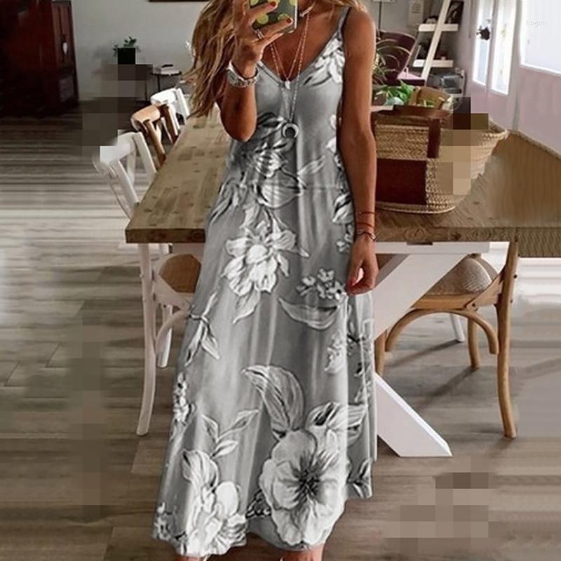 Casual Dresses Bohemian Sleeveless Women Summer Beach Travel Party Wear Women's Clothing Floral Printing V-Neck Strap Long
Casual Dresses Bohemian Sleeveless Women Summer Beach Travel Party Wear Women's Clothing Floral Printing V-Neck Strap Long