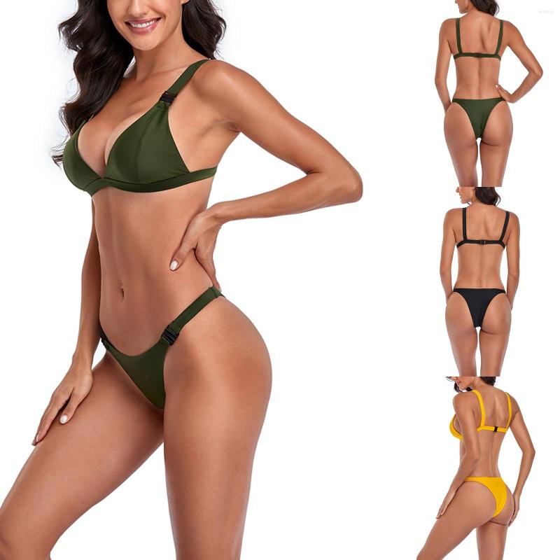 Women' Swimwear Swimsuit Women Solid Color Sexy Triangle Clasp Split Body Bikini 2023 Girl Summer Bathing Suit, Black
Women' Swimwear Swimsuit Women Solid Color Sexy Triangle Clasp Split Body Bikini 2023 Girl Summer Bathing Suit, Black