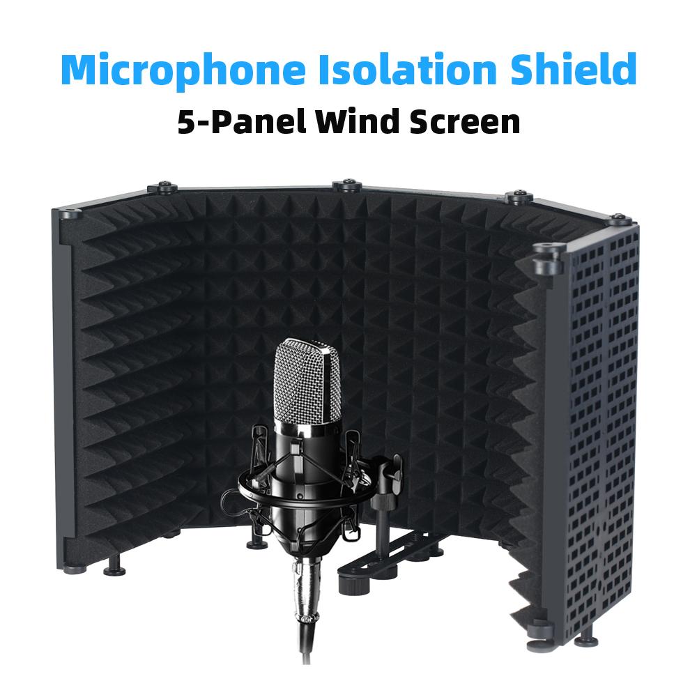 Jeans Microphone Isolation Shield 5panel Wind Screen for Recording Studio Foldable Highdensity Absorbing Sponge Foam, Beige
Jeans Microphone Isolation Shield 5panel Wind Screen for Recording Studio Foldable Highdensity Absorbing Sponge Foam, Beige