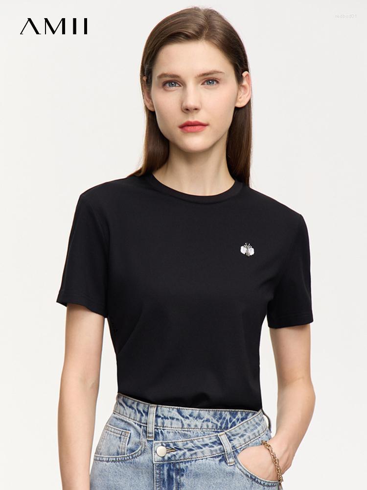 Women' T Shirts AMII Minimalism Slim Pullovers Embroidery Female Tees 2023 Summer Short Sleeves O Neck Casual Women Tops Shirt 12342574, White
Women' T Shirts AMII Minimalism Slim Pullovers Embroidery Female Tees 2023 Summer Short Sleeves O Neck Casual Women Tops Shirt 12342574, White