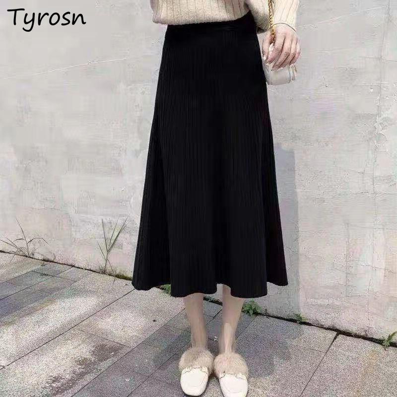 Skirts Women Knitting A-line Mid-calf Solid Cozy Warm Fall Fashion Elegant Lady Ulzzang Streetwear Empire Waist All-match Sweet, Gray
Skirts Women Knitting A-line Mid-calf Solid Cozy Warm Fall Fashion Elegant Lady Ulzzang Streetwear Empire Waist All-match Sweet, Gray