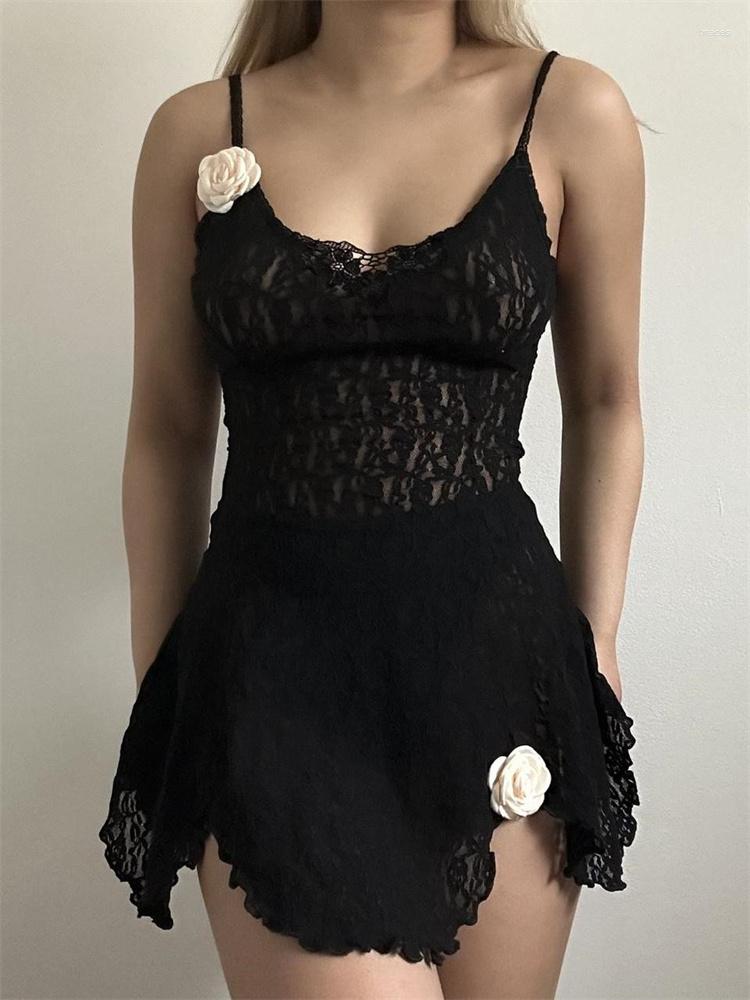 Casual Dresses CHRONSTYLE 3D Flower Patchwork Mini Dress For Women Strap Lace V-neck See Through Sling Irregular Hem Vestidos 2023, Black
Casual Dresses CHRONSTYLE 3D Flower Patchwork Mini Dress For Women Strap Lace V-neck See Through Sling Irregular Hem Vestidos 2023, Black